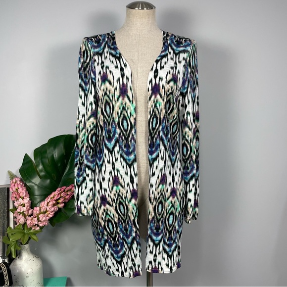 Chico’s Daring Diamond Deidra duster Sz M / 2 - Picture 9 of 16